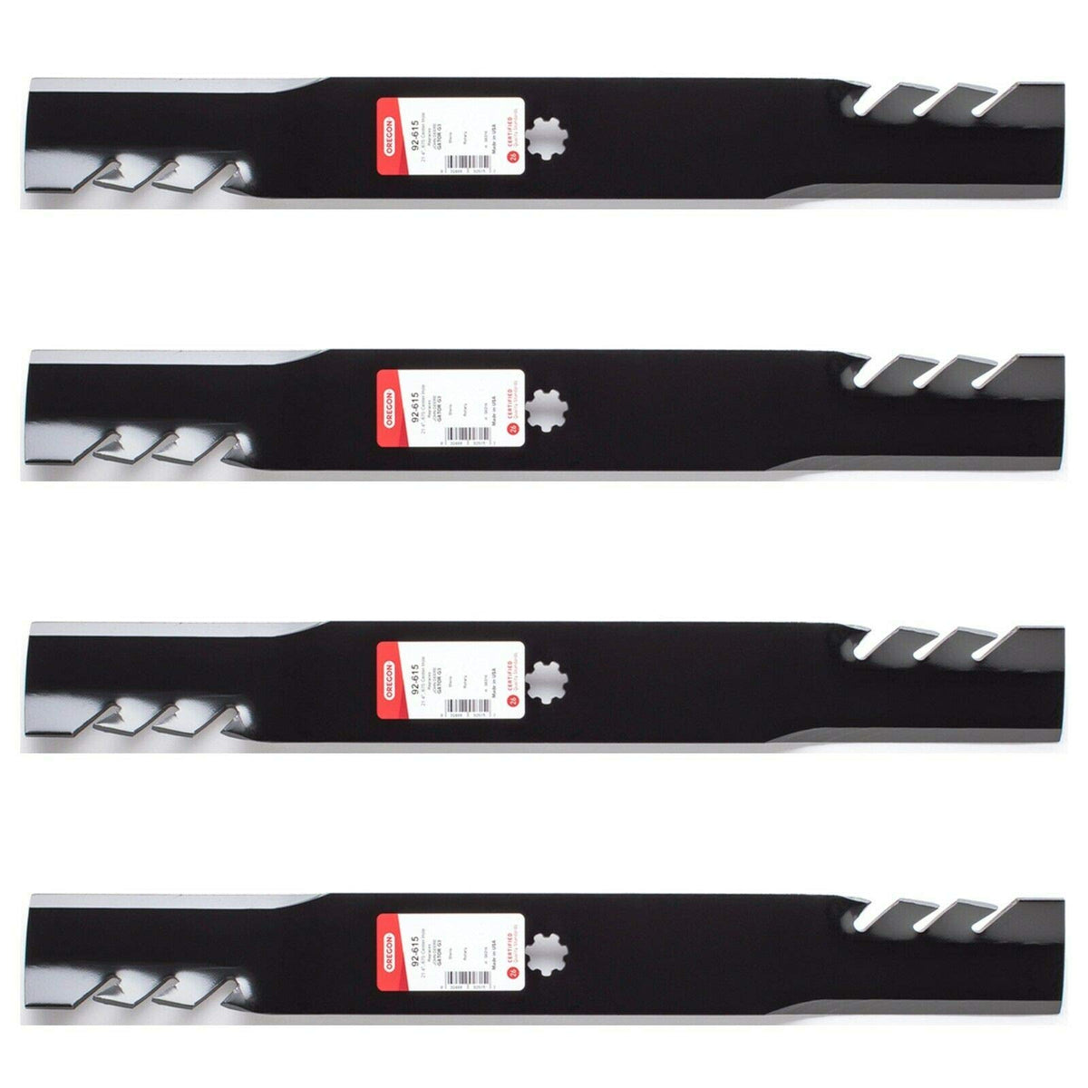 4PK Toothed Mulching Mower Blade for 42" John Deere E100, E110, E120, E130, E140