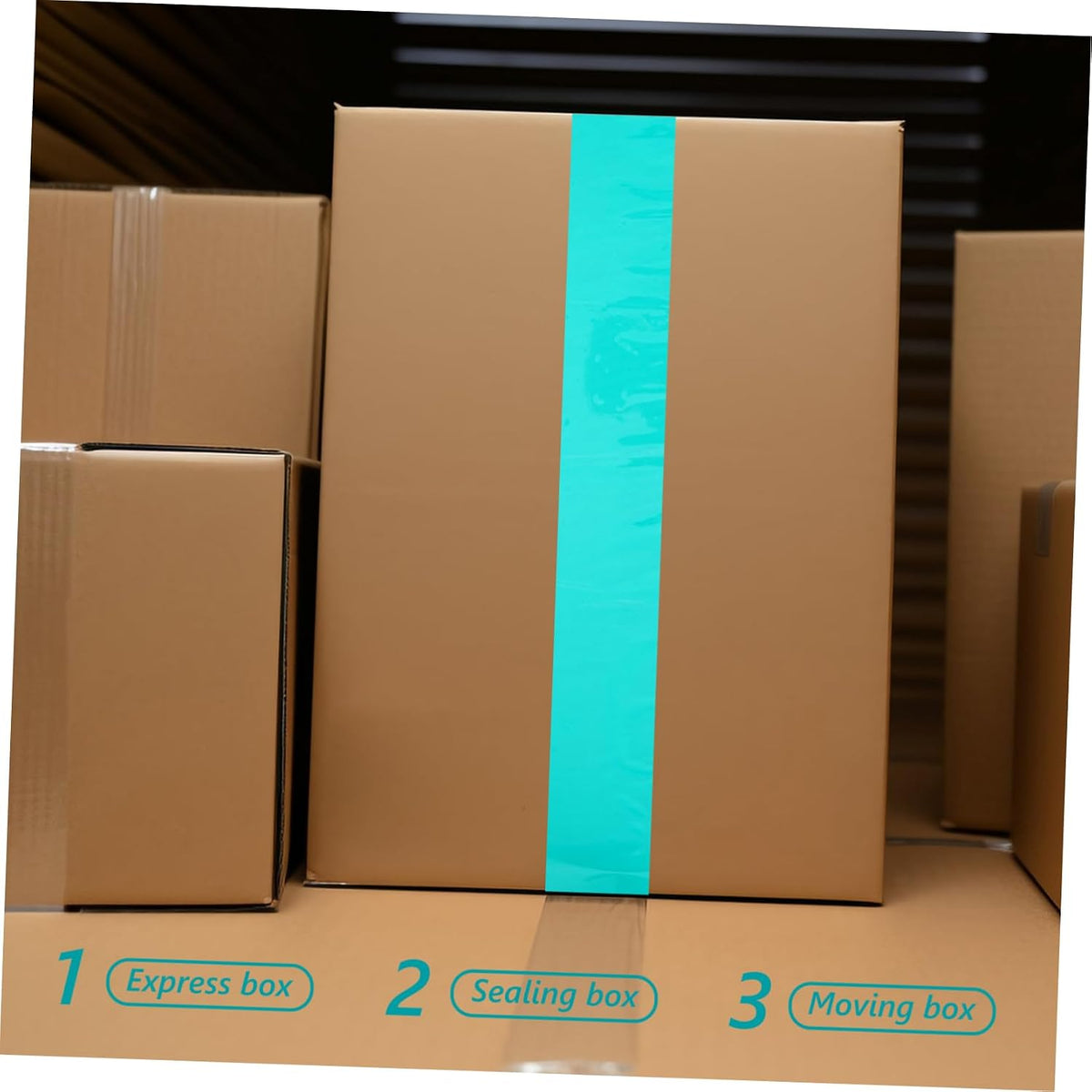 3 Rolls Colored Packing Tape BOPP Adhesive Box Tape for Shipping