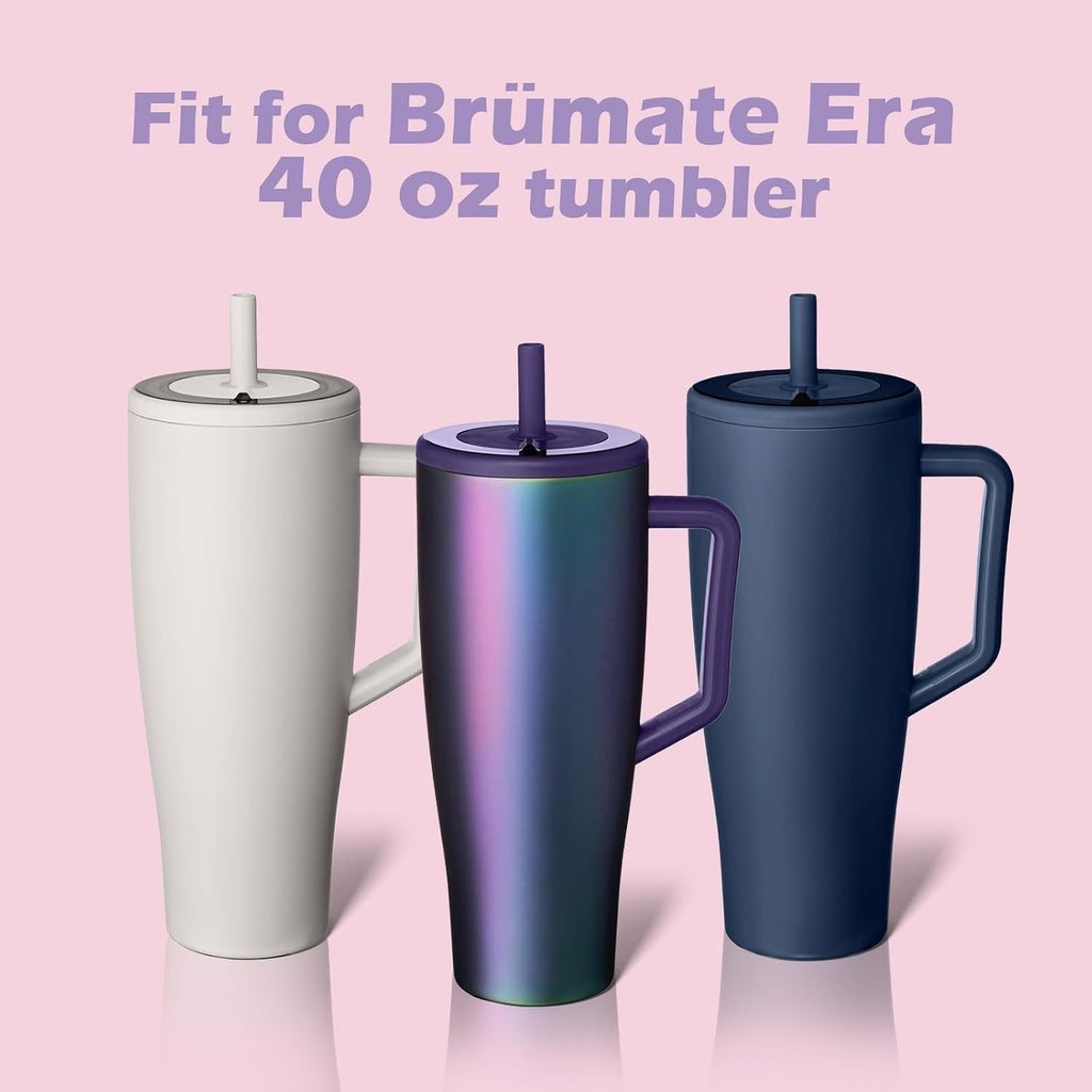 Straw Kit fit Brumate Era 40 oz (2 Replacement Straws & 2 Gaskets)