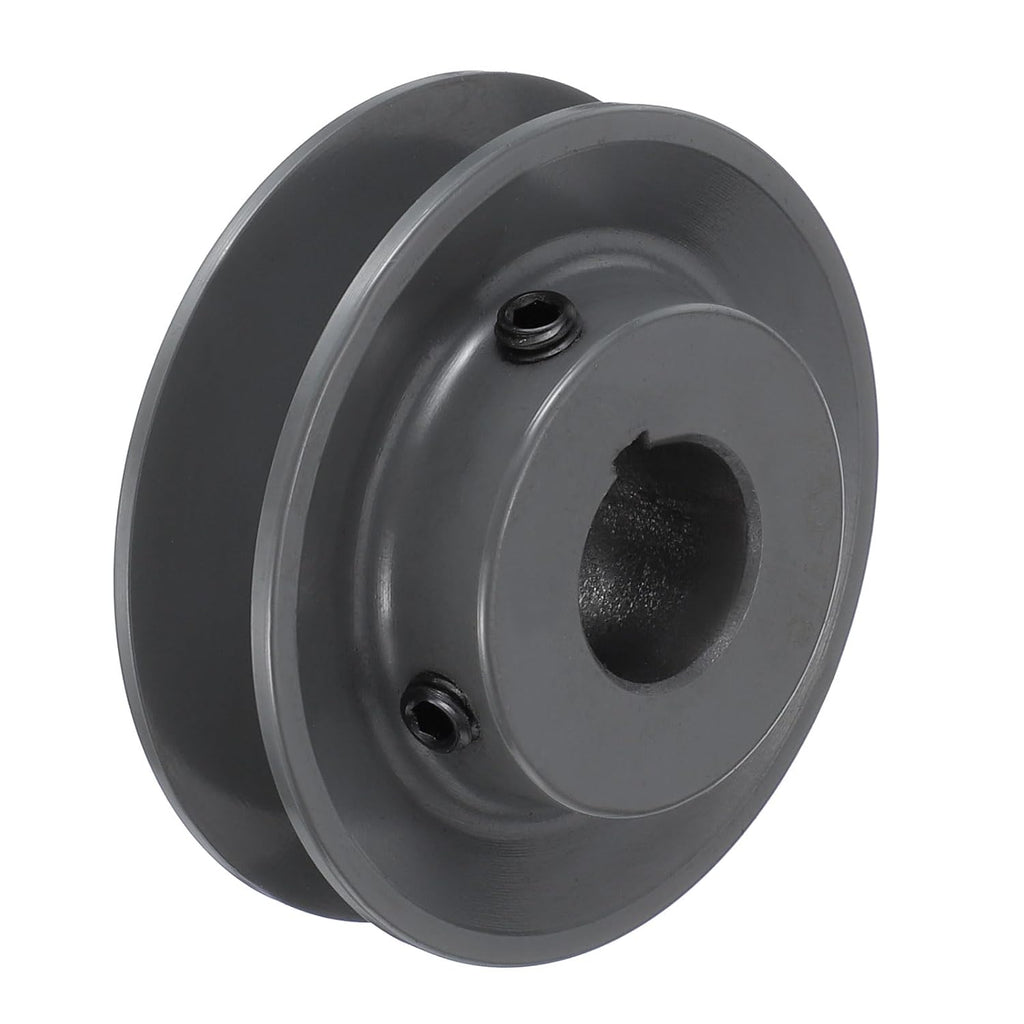 uxcell BK30-7/8 V-Belt Sheave 7/8" Bore, 3.15" OD, Single Groove Web Sheave