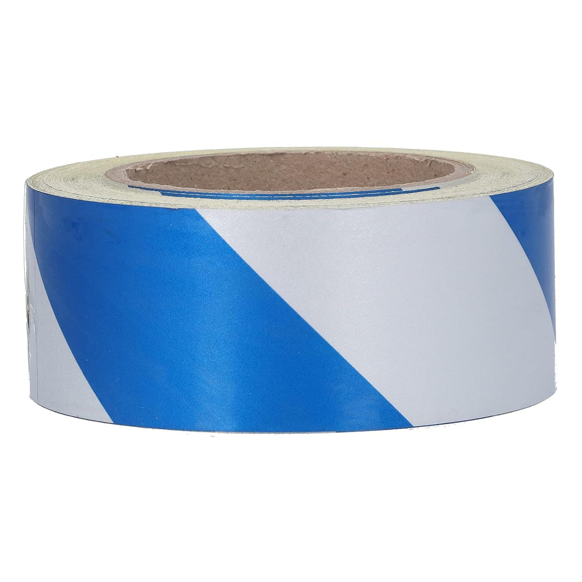 Reflective Safety Warning Tape Blue White 5cm X 30m Hazard Marking Tape