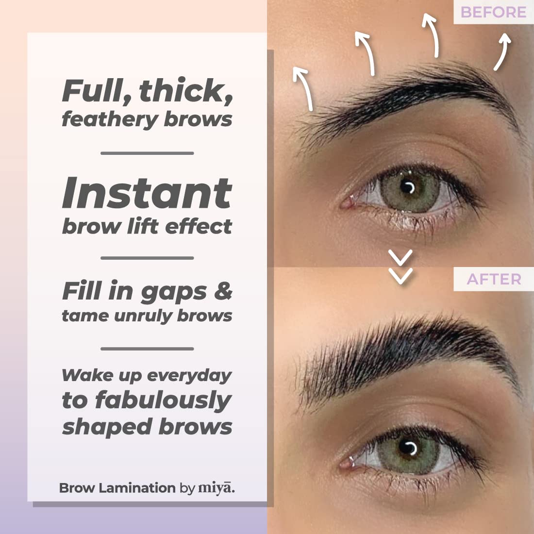 Brow Lamination Kit | Professional Eyebrow Lamination with Keratin | DIY Brow Lift Kit | Fuller, Thicker Brows for 6