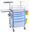 Medical Rolling Storage Crash Cart with Wheels & Drawers, Mobile Medical Cart with 5-Drawer, Medical Rolling Cart for