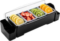 Ice Chilled Condiment Caddy with 4 Removable Trays and Lids