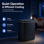 5.0 cu.ft Chest Freezer，Small Mini Deep Freezer with 7Level Temperature