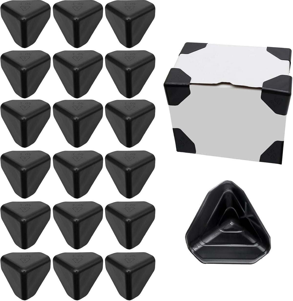 200 Pcs Packaging Edge Protectors, Heavy Duty Edge Corner Protector Golder for Boxes, Cartons, Panel Packaging