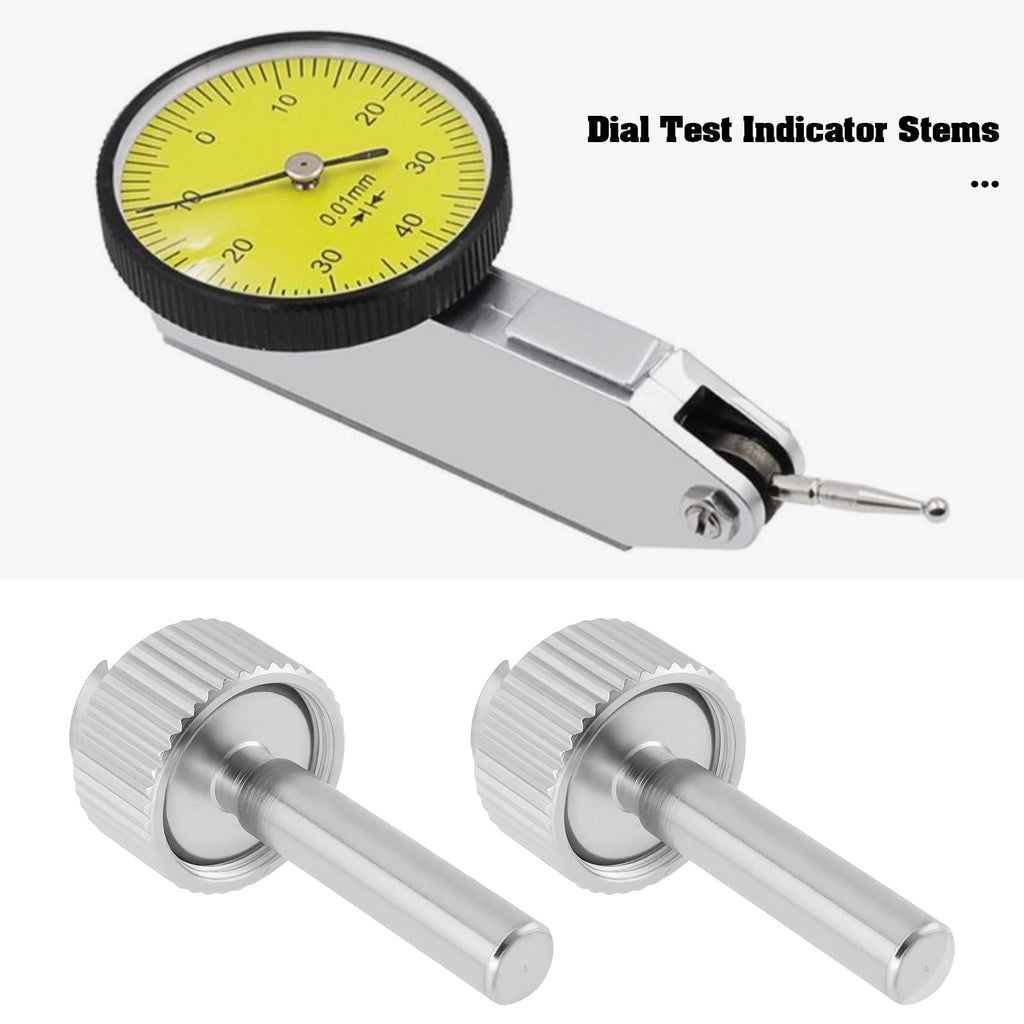 Briny River 2pcs 4mm Diameter Dial Test Indicator Stems with Knurled Clamp Ring