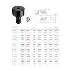 CF-2-SB, 2" Sealed Cam Follower Bearing with Stud, CR-2-XB