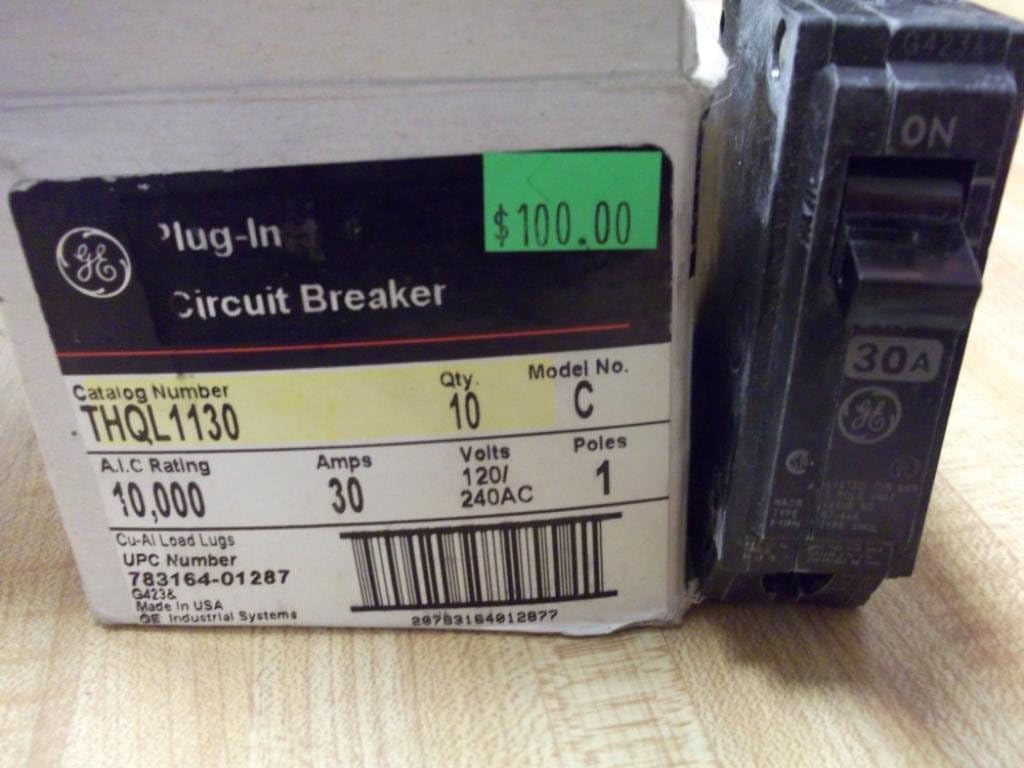 GE Q-Line 30 amps Standard Single Pole Circuit Breaker