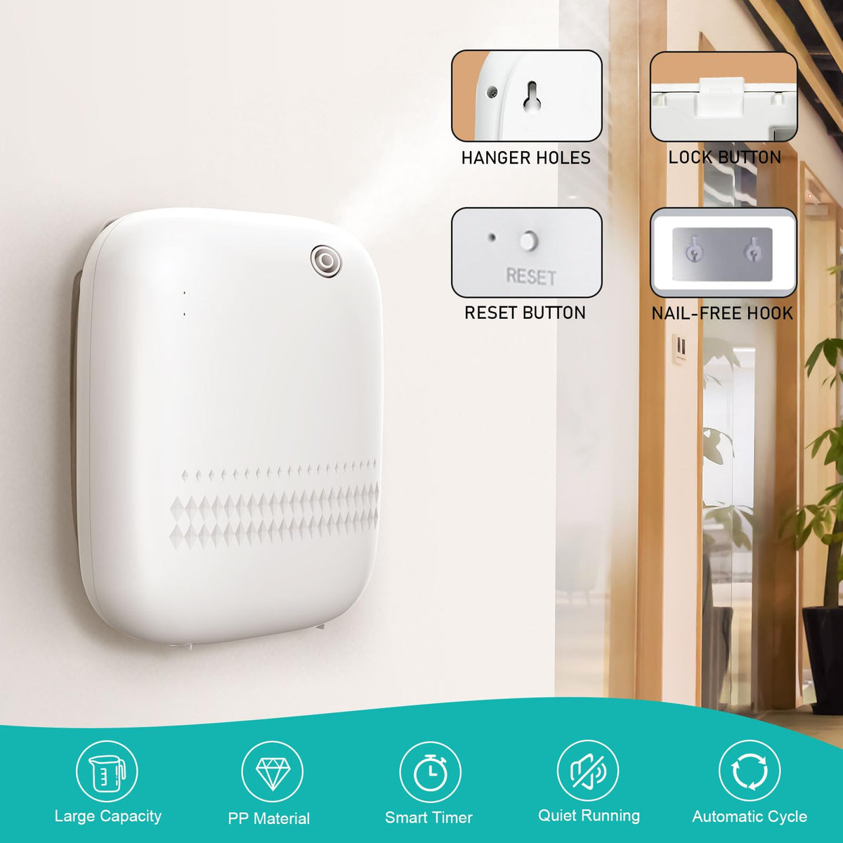 Scent Air Machine for Home, 400ml & 2000 Sq. Ft Coverage, Bluetooth Waterless Essential Oil Diffuser for Essential