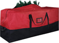 Christmas Tree Storage Bag, 7.5 ft, 600D Oxford, Black Red | Tree Bag, 600D Oxford Fabric, Waterproof Lining