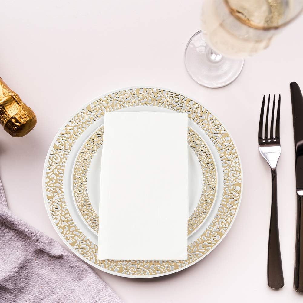 400 Pack Paper Napkins, Soft Disposable Dinner Napkins, 3 Ply, White