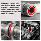10 PK AS-218 Silicone O-Ring, 70A 1-1/4" ID, 1-1/2" OD, 1/8" Width, Red