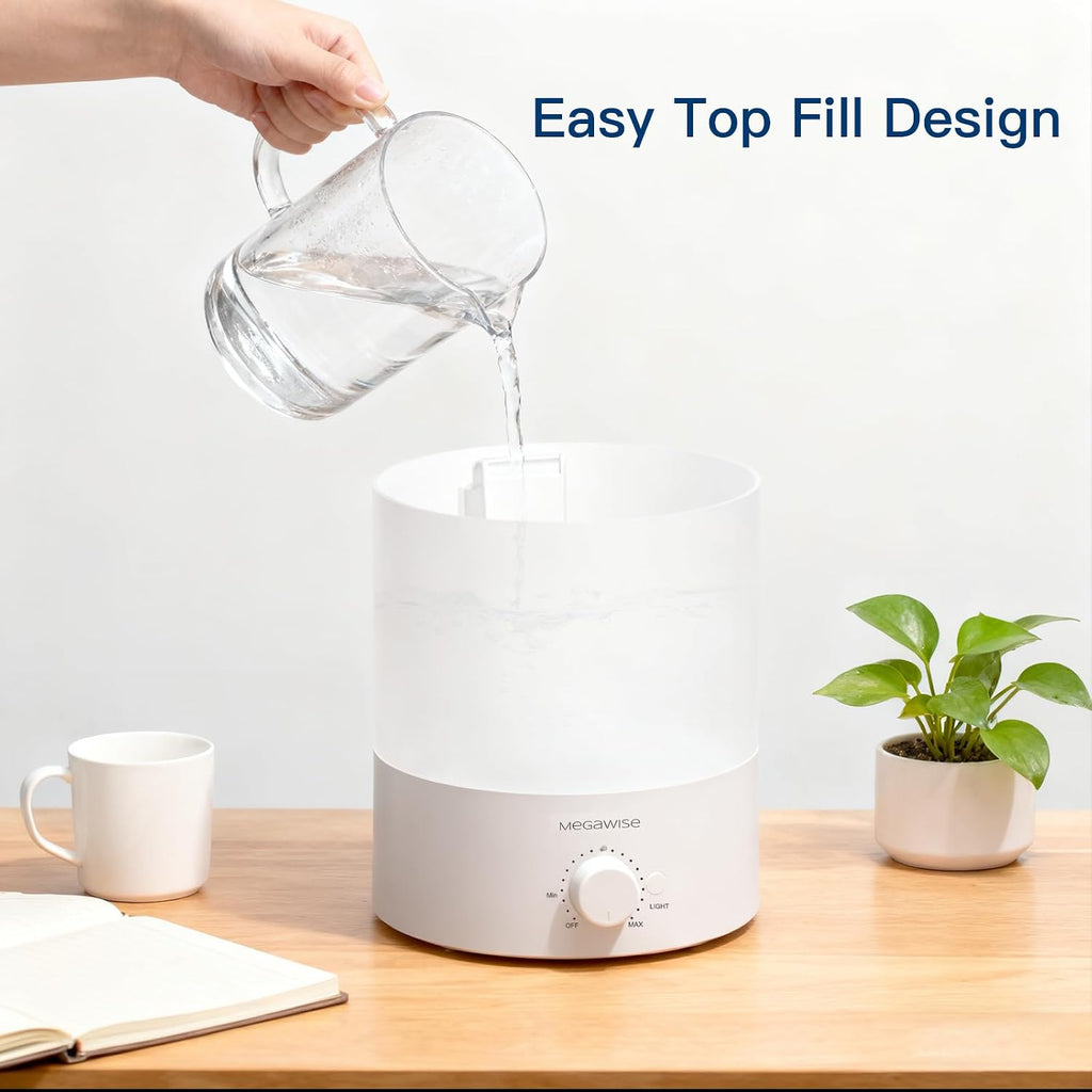 1.5L Large Cool Mist Humidifier for Large Spaces – Baby & Plant Safe Ultrasonic Aroma Diffuser, Quiet Operation for