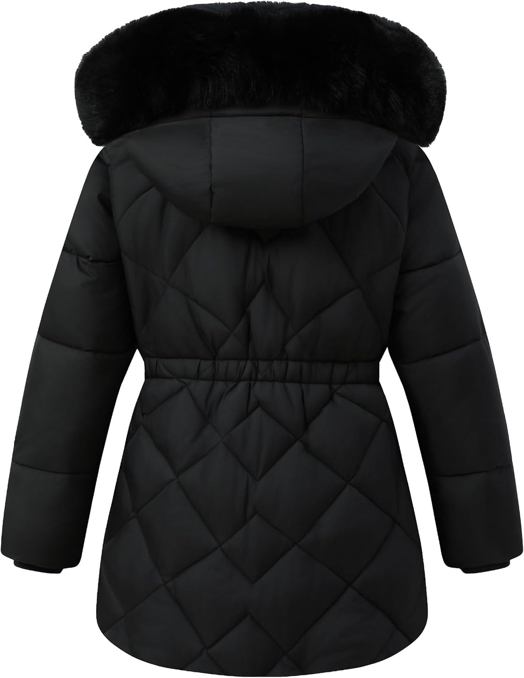 Girls Winter Waterproof Coats Hooded,Kid's Fleece-Lined Snow Parka Insulated Quilted Puffer Jacket