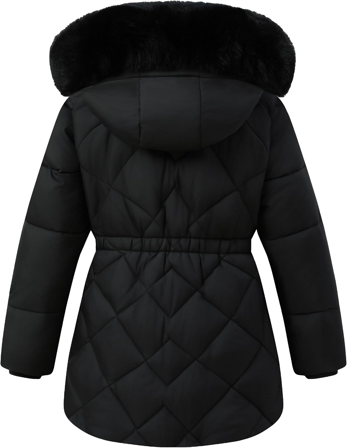 Girls Winter Waterproof Coats Hooded,Kid's Fleece-Lined Snow Parka Insulated Quilted Puffer Jacket