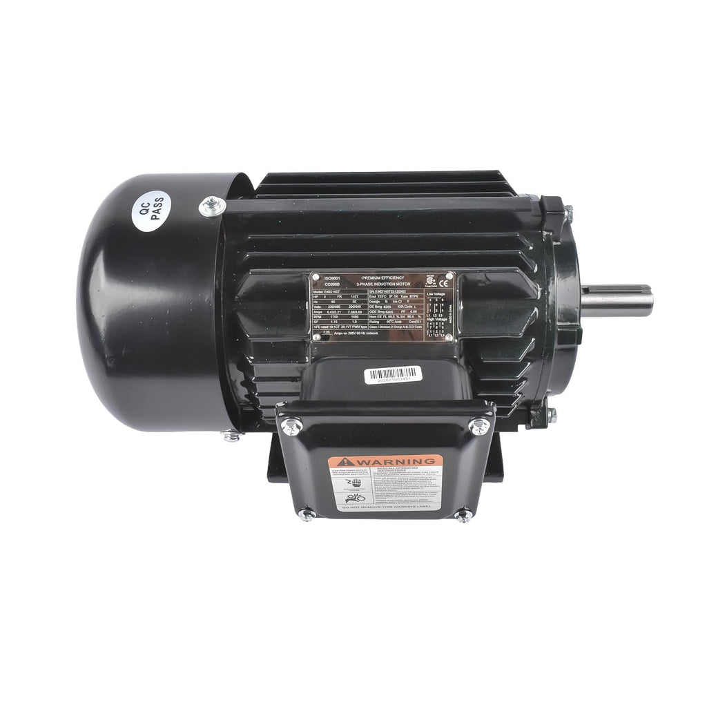 Electric Air Compressor Motor 2HP 3 Phase 1800RPM 230/460Volt 145T Frame