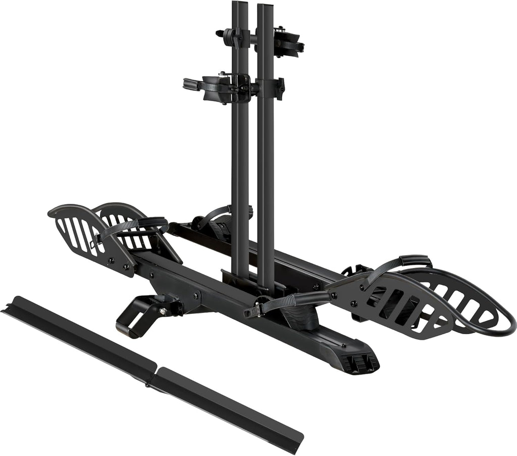 Ebike Rack with Ramp 200 lbs 2-Bike Rack Hitch Mount | Ebike Racks for Tow Hitch Electric Bikes 5’’ Fat Tire