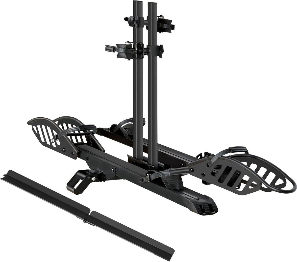 Ebike Rack with Ramp 200 lbs 2-Bike Rack Hitch Mount | Ebike Racks for Tow Hitch Electric Bikes 5’’ Fat Tire