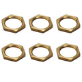 Virello 6Pcs 3/8" NPT Brass Pipe Fitting Hex Lock Nut