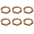 Virello 6Pcs 3/8" NPT Brass Pipe Fitting Hex Lock Nut