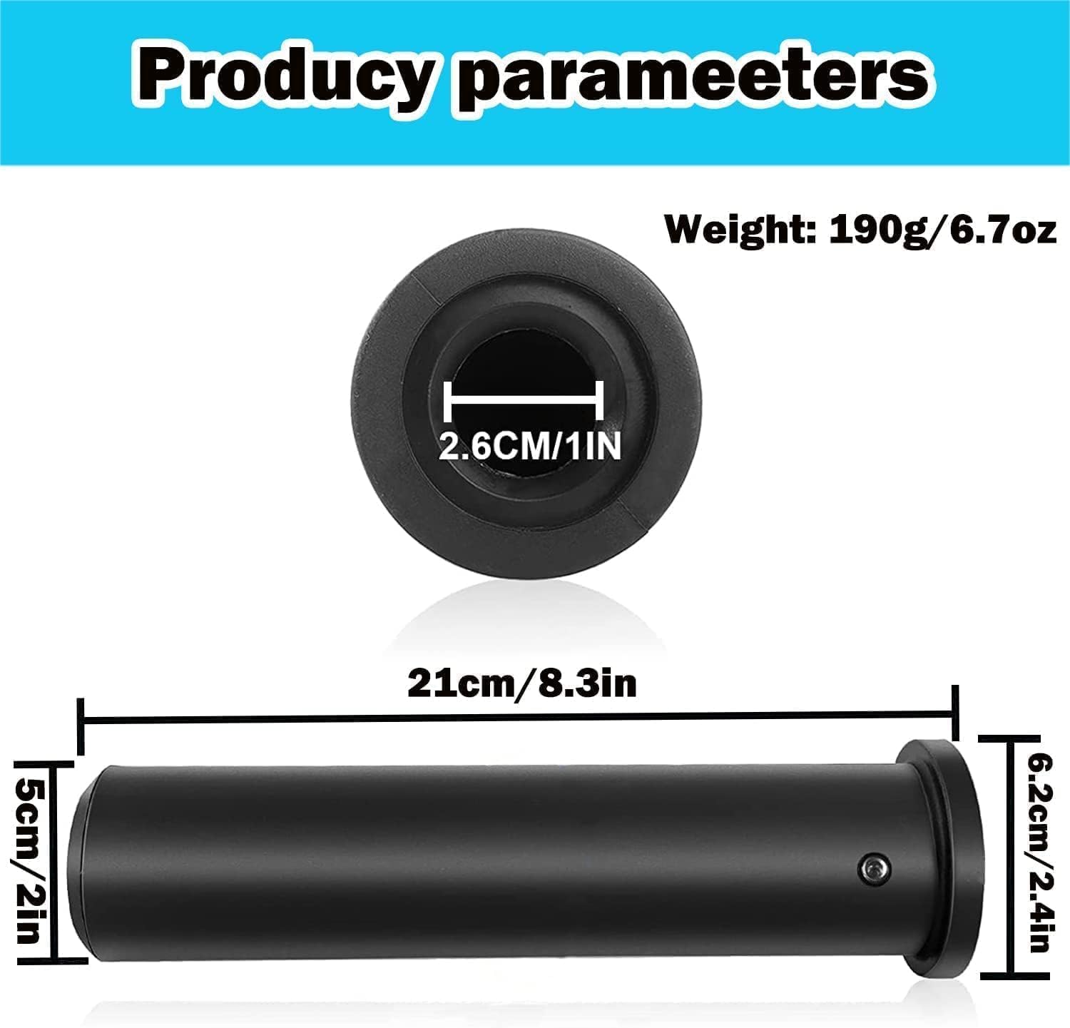 Olympic Adapter Sleeve 8 inch(2PCS),Converts 1 inch Standard Weight Plate Posts to 2 inch Olympic Weight Plate