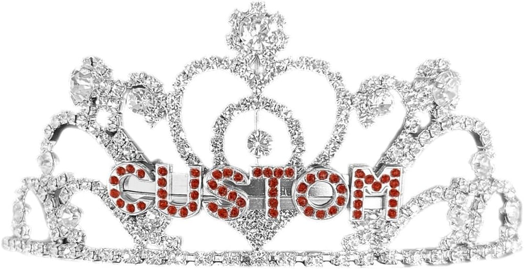 Silver Custom Text Tiara