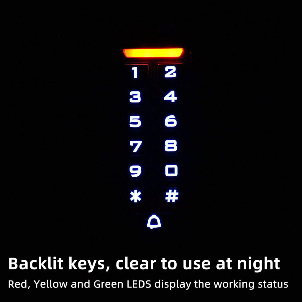 T-AC03 Security Access Control Keypad, RFID Keypad | for Garage,Shop,Home,Warehouse, Stand-Alone, 2000 Users, Wiegand