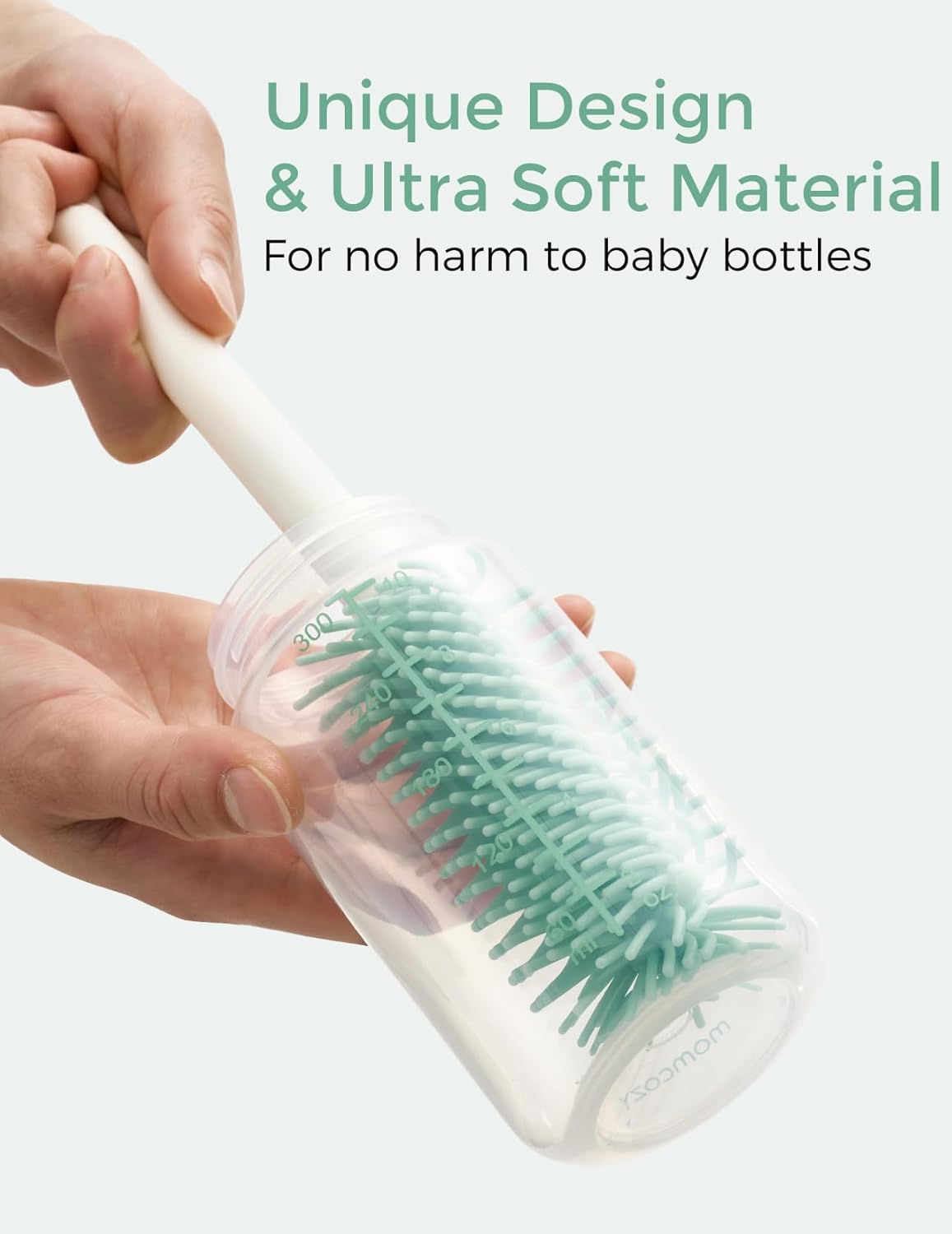 7-in-1 Baby Bottle Cleaner Kit with Silicone, Nipple & Straw Brushes, Soap Dispenser and Drying Rack - Portable