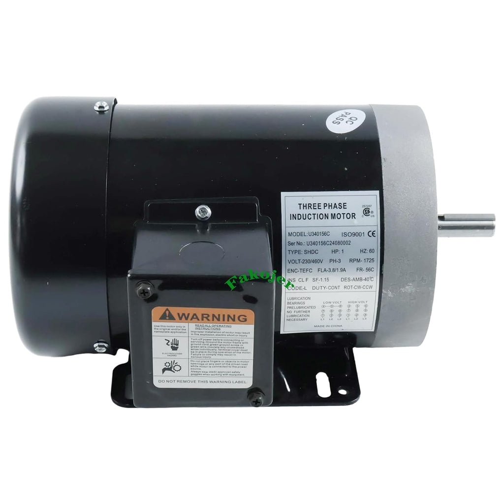 1 HP Three Phase 56C Frame 1725 RPM General Purpose Electric Motor