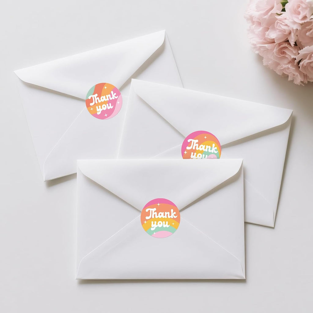 Thank You Stickers - 1000 Pcs 1.5" Thank You Stickers Small Business