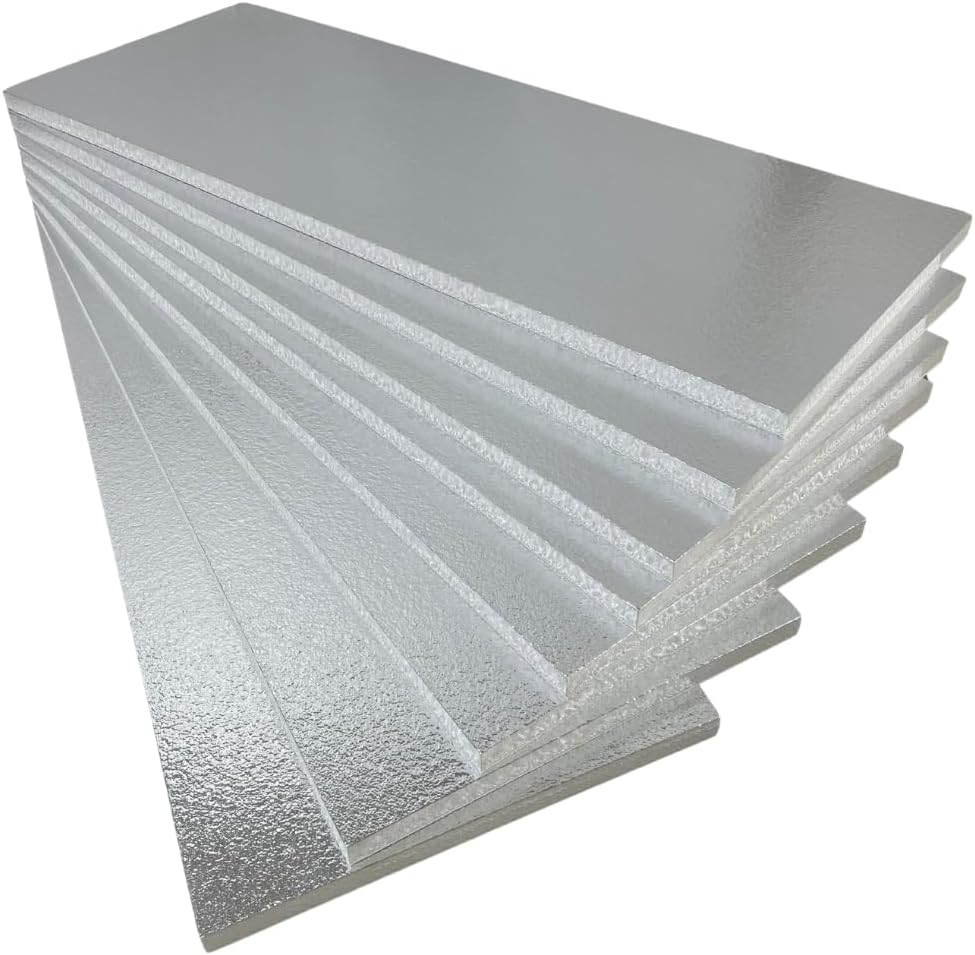 Garage Door Insulation Kit, White EPS Foam Panels, 8 Pack, 1.25x20x54 Inches, R-Value 9.0, Temperature Control, Noise