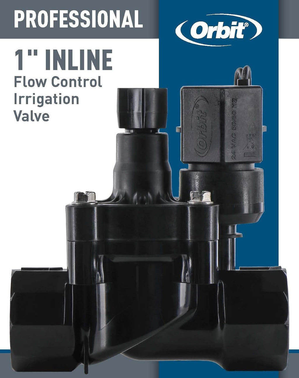 Orbit Pro 1" FPT L-Series Automatic Inline Sprinkler Valve with Flow Control - 57291