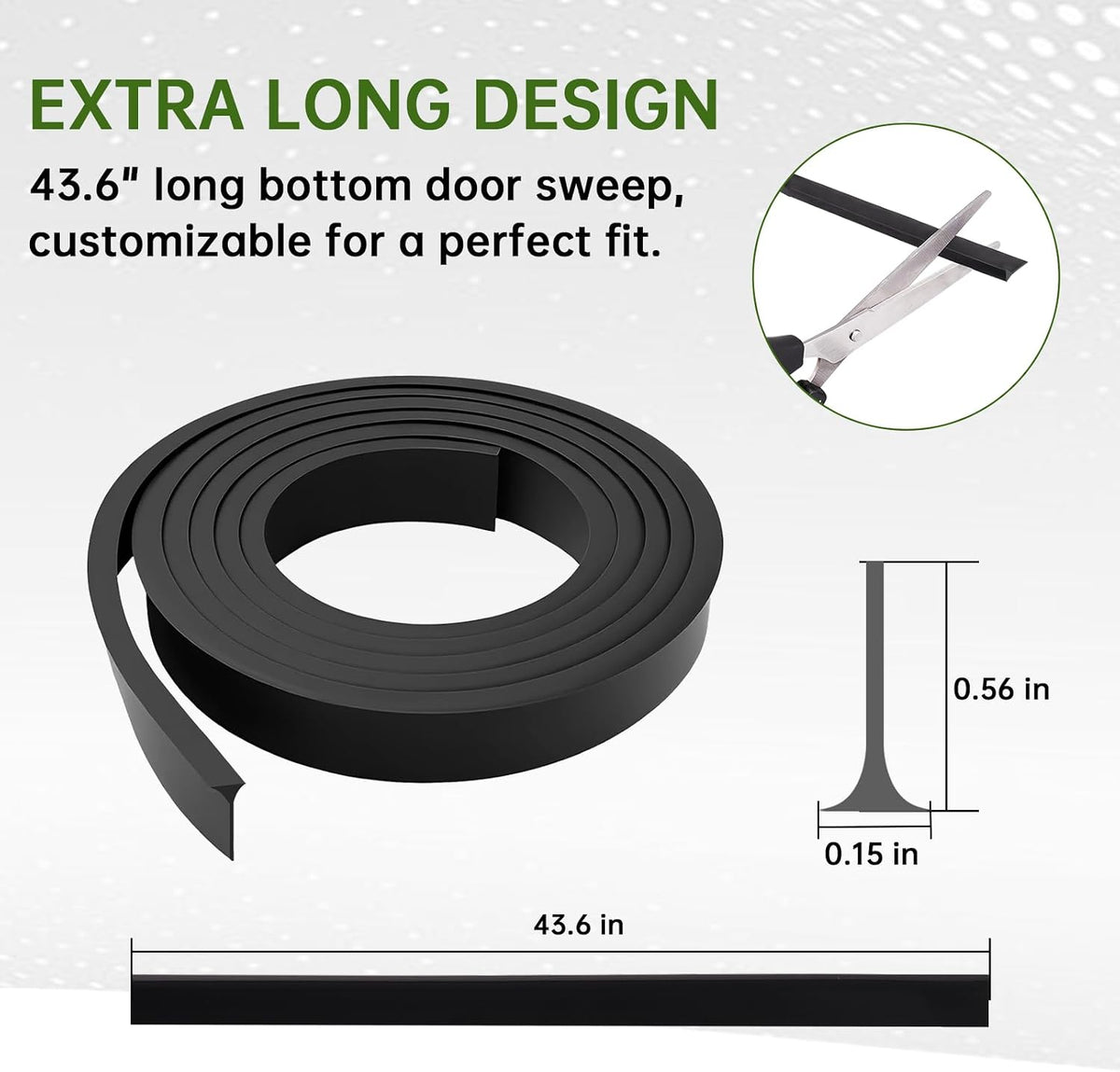 Storm Door Botton Sweep Weatherstrip Replacement for Andersen 2pcs
