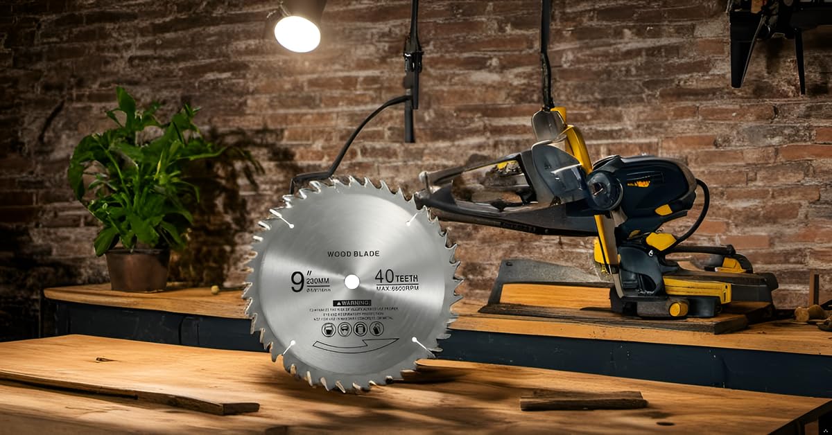 9" 40 Teeth Carbide Tip Wood Cutting Circular Saw Blade | Accurate cutting, long life, Table Saw Blade, Miter Saw
