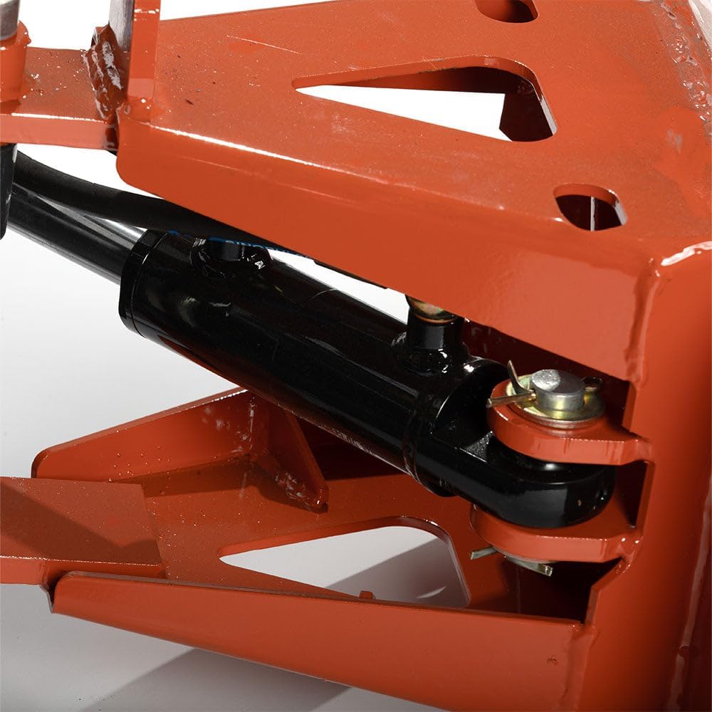 48" Hydraulic Dirt & Snow Pusher, Dozer Blade Mini Skid Steer Attachment, Hydraulic Blade Control, Quick Attach