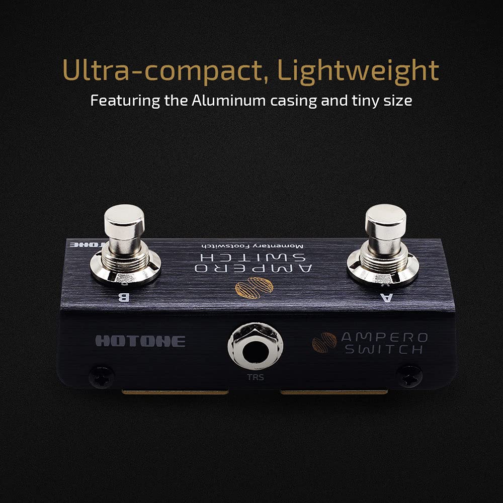 Dual Footswitch Pedal Momentary 2-Way Pedal Foot Switch Controller Ampero Switch 6.35 mm