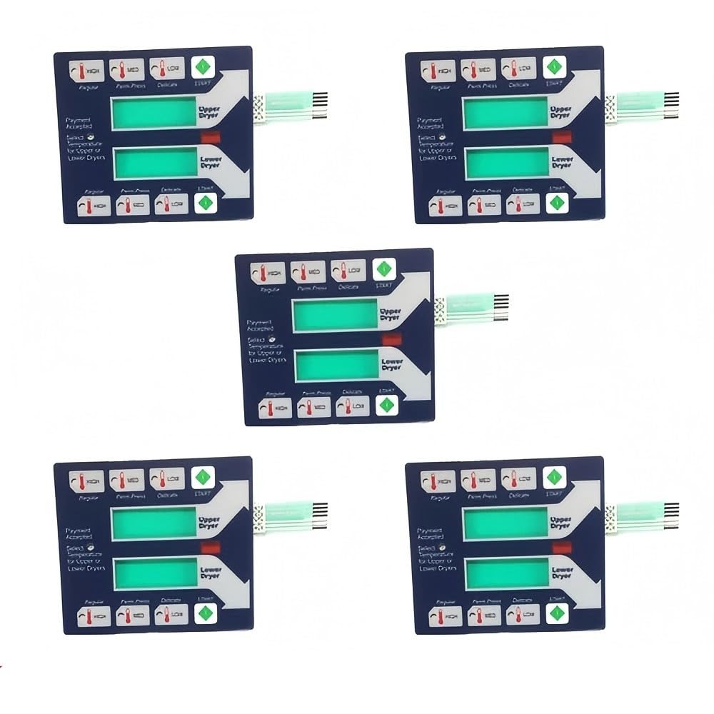 9801-059-006 Touchpad Control Panel(5 pcs) for Dexter Stack Dryer Washer Touchpad Replacement 9801-059-004, 9801-059-005 Fit DDAD50KC, DDBD50, DDBD50KC