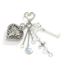 Y2k Pocket Watch Keychain Aesthetic Heart Locket Bag Charms | Moon Star Bow Bag Purse Charms for Handbags Accesories