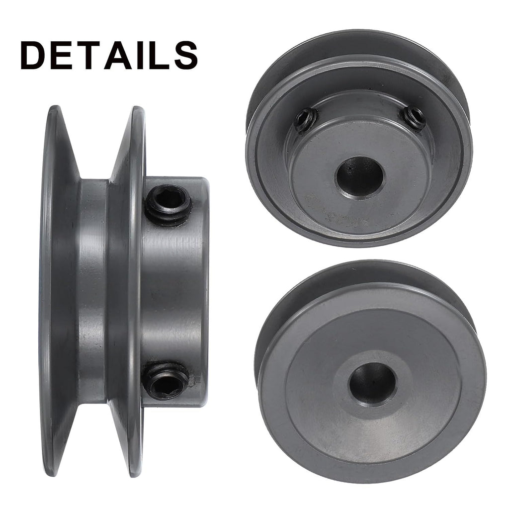 uxcell AK25-1/2 V-Belt Sheave 1/2" Bore, 2.5" OD, Single Groove Web Sheave