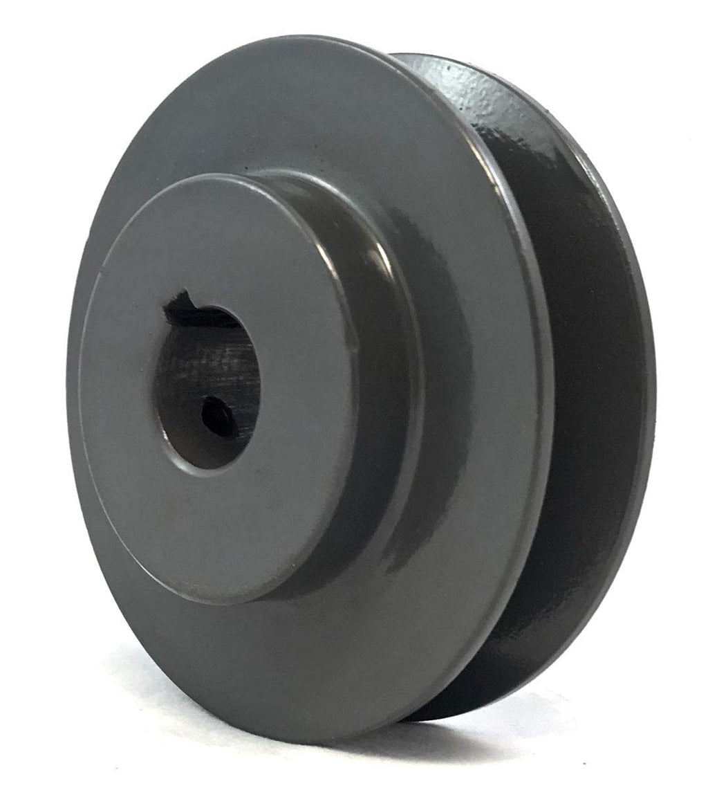 AK20-1/2" OD 2" Cast Iron ID 1/2" Shaft, Sheave Pulley One Groove V Style for A Belt 4L, New AK2012
