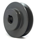 AK20-1/2" OD 2" Cast Iron ID 1/2" Shaft, Sheave Pulley One Groove V Style for A Belt 4L, New AK2012