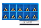 Accusize TCMT21.51 Carbide Insert, TiN Coated, 1/4 in I.C, 10 Pack