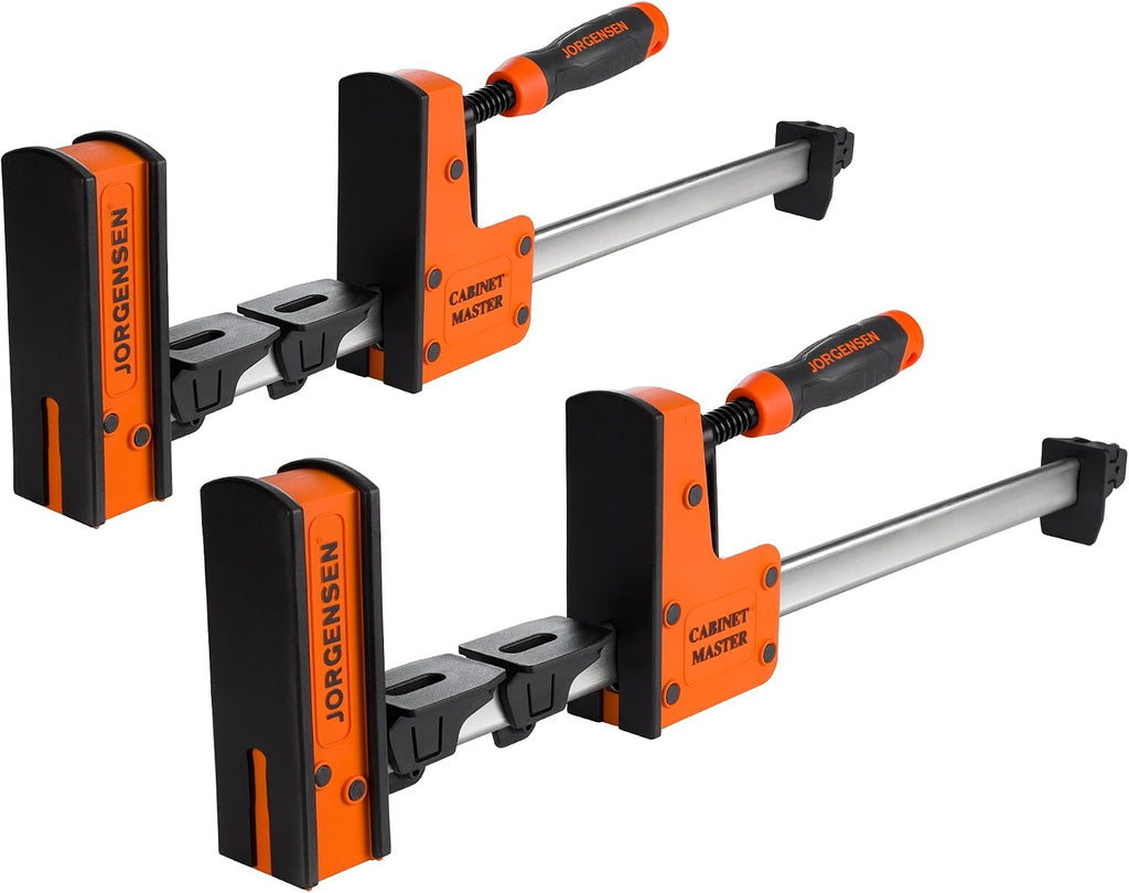 18-Inch Parallel Jaw Bar Clamps, 2-Pack Cabinet Master Bar Clamps | Heavy-Duty Wood Clamps, Clamps for Woodworking