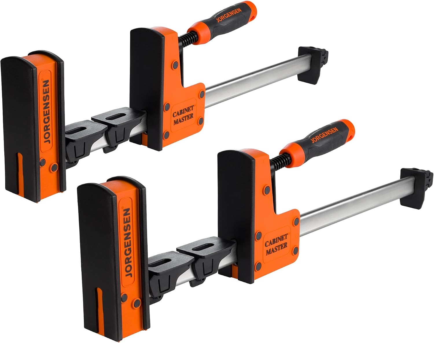18-Inch Parallel Jaw Bar Clamps, 2-Pack Cabinet Master Bar Clamps | Heavy-Duty Wood Clamps, Clamps for Woodworking