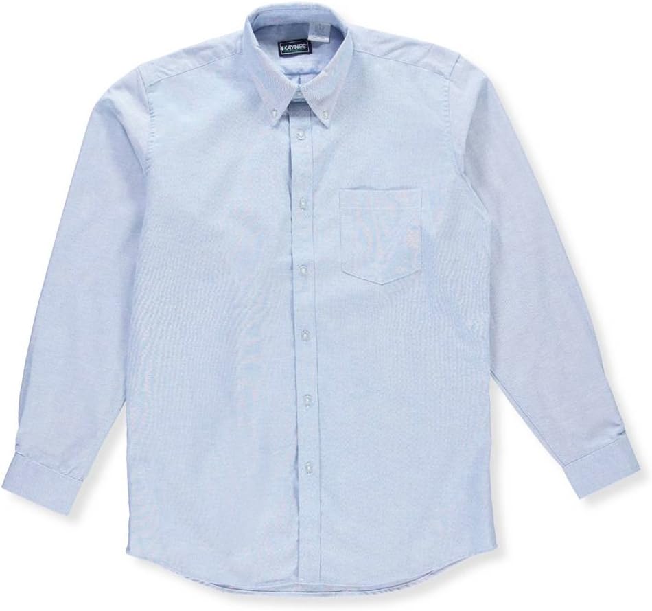 A+ Boys and Mens Long Sleeve School Uniform Oxford Shirt