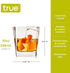 Square Rocks Glass, Old Fashioned Whiskey Glasses, Superb Drinking Cups for Cocktail Party, Home Bar, Bartender