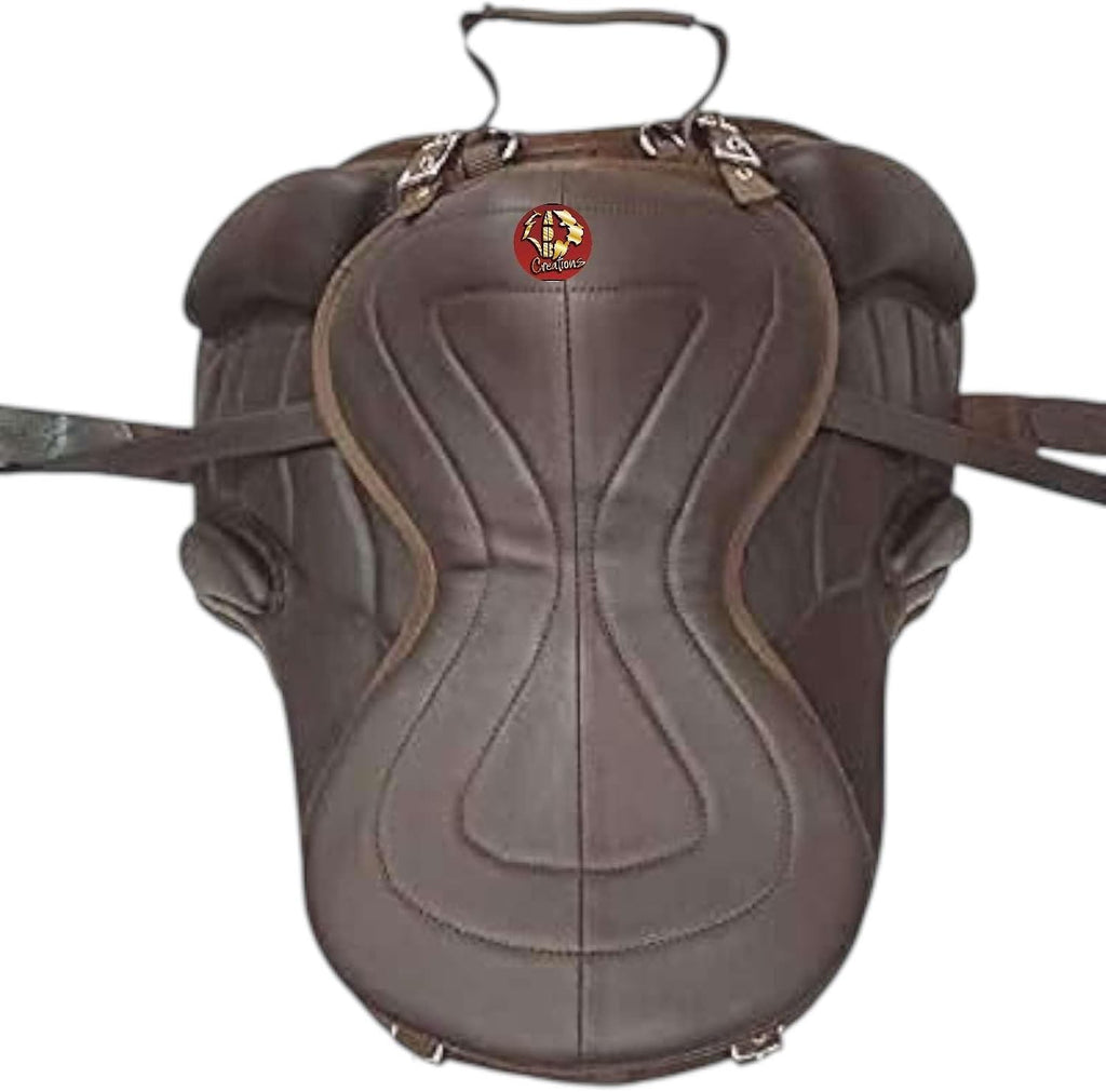 Freemax Treeless Western Endurance Saddle, Lightweight Synthetic Horse Saddle with Soft Long Flap, Comfortable