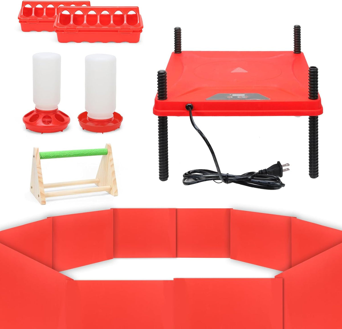 Chick Brooder Box for Chicks Baby Chick Starter Kit Brooding Playpen Portable Chicken Fence Pen with Chick Heating
