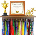 Medal Hanger Trophy Shelf Display Sport Awards. Sturdy Medal Holders for Gymnastics Basketball Soccer Honors Wall